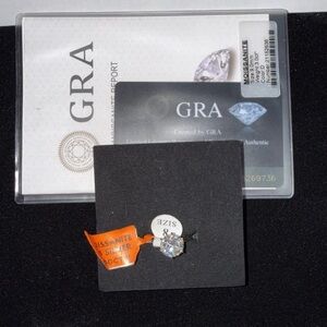 Moissanite Silver Ring with Certificate